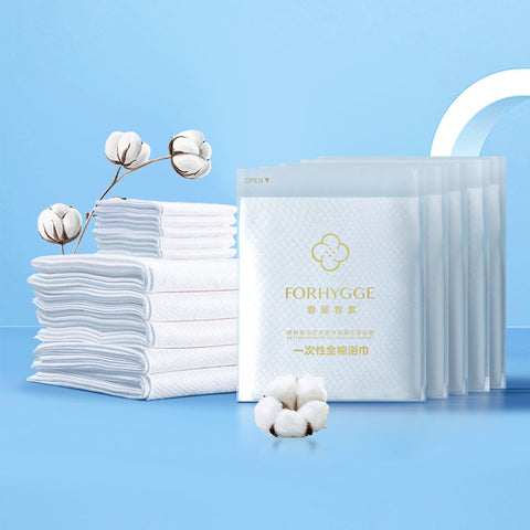 2-in-1 Thickened Disposable Cotton Bath Towel & Washcloth