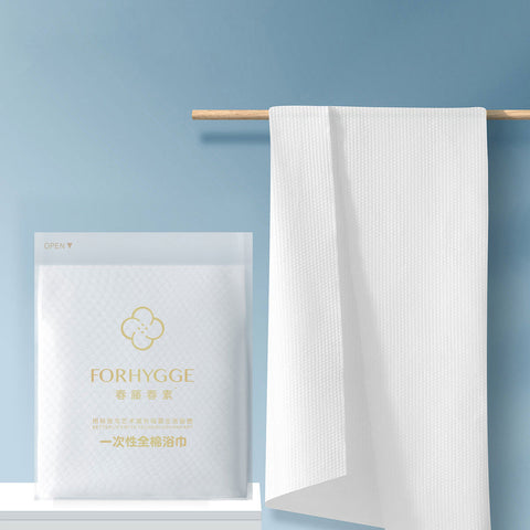 2-in-1 Thickened Disposable Cotton Bath Towel & Washcloth